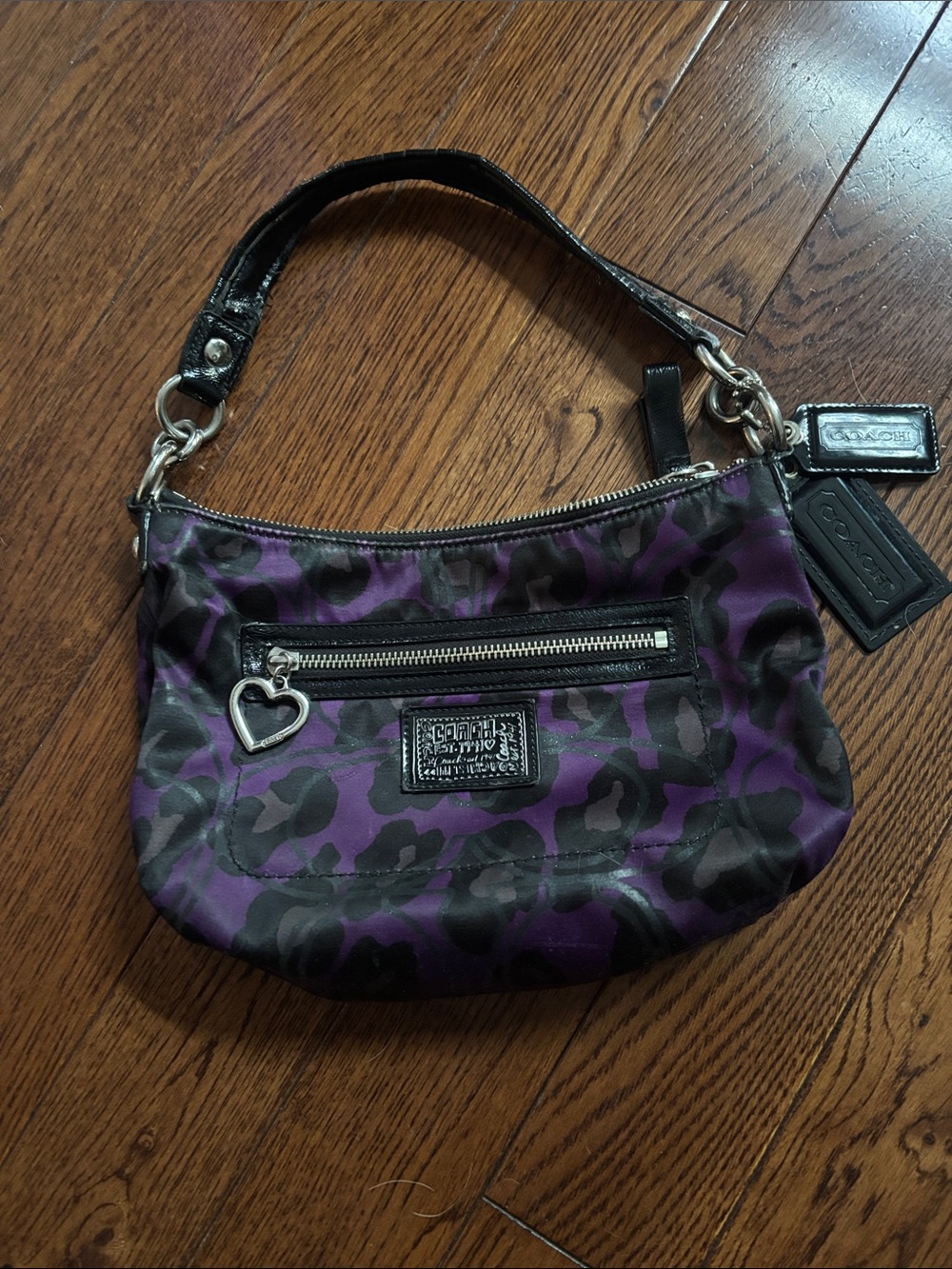 Coach vintage y2k Purple ocelot Leopard Print  Shoulder Bag